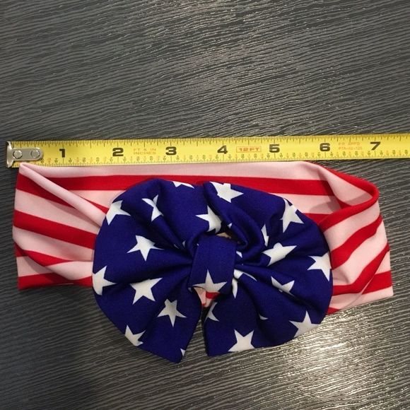 K July 4th Patriotic Stars and Stripes Headband - Picture 4 of 4